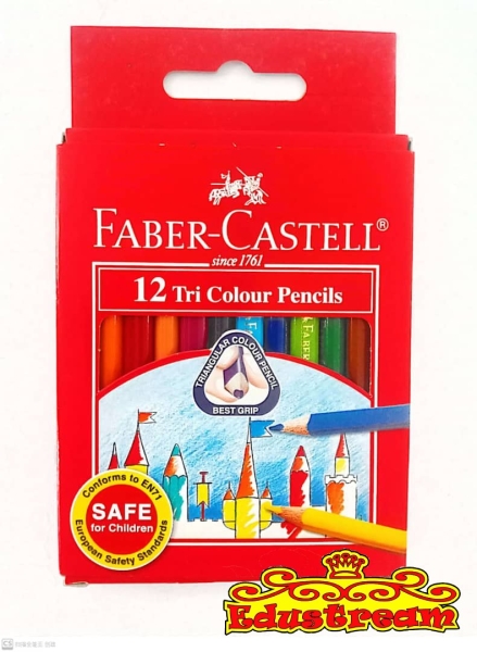 Faber Castell 12 Short Tri Color Pencils Color Pencils Art Supplies Stationery & Craft Johor Bahru (JB), Malaysia Supplier, Suppliers, Supply, Supplies | Edustream Sdn Bhd