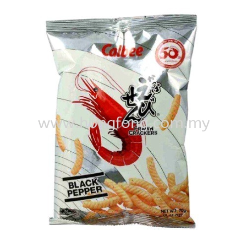 CALBEE PRAWN CRACKER-BLACK PEPPER 90G