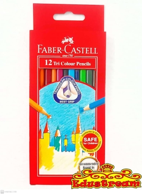 Faber Castell 12 Long Tri Color Pencils