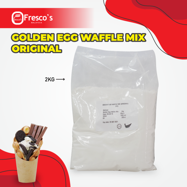 [ORIGINAL] GOLDEN EGG BUBBLE WAFFLE MIX 2KG TEPUNG BUBBLE WAFFLE Raw Material Waffle Machine Kuala Lumpur, KL, Malaysia Supply, Supplier, Suppliers | Fresco Cocoa Supply PLT