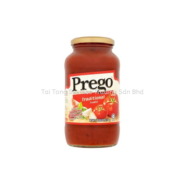 Prego Traditional Tomato Pasta Sauce (680g) Pasta Sauce Dry & Canned Goods Johor Bahru (JB), Malaysia, Johor Jaya Supplier, Wholesaler, Supply, Supplies | Tai Tong Sen Kee Trading Sdn Bhd