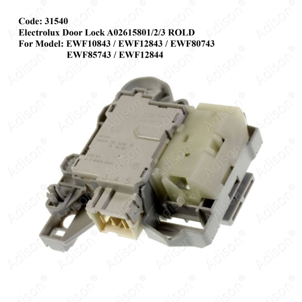 Code: 31540 Electrolux Door Lock Door Switch / Power Switch Washing Machine Parts Melaka, Malaysia Supplier, Wholesaler, Supply, Supplies | Adison Component Sdn Bhd