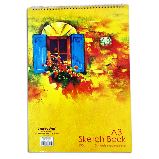 Navneet Youva Premium Sketch Book/Artist Pad/Drawing Note/Sketch pad Book -  36 Sheets for Students, Artists - Wiro Bound - A3 Size - 29.7 cm x 42 cm -  Online Stationery Trivandrum