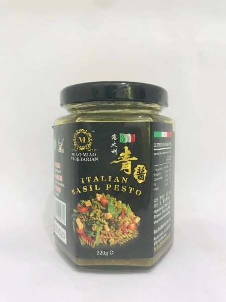 Miao Miao Vegetarian Italian Basil Pesto 220g 素意大利青酱  Vegetarian Sos Pesto Itali