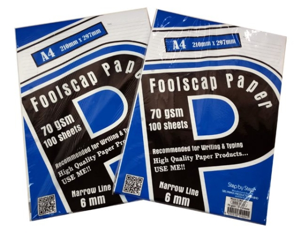 A4 FoolScap Paper Exam Sheet -Narrow Line-  70gsm (100sheets) A4 paper / card Paper Product Selangor, Malaysia, Kuala Lumpur (KL), Semenyih Supplier, Suppliers, Supply, Supplies | V CAN (1999) SDN BHD