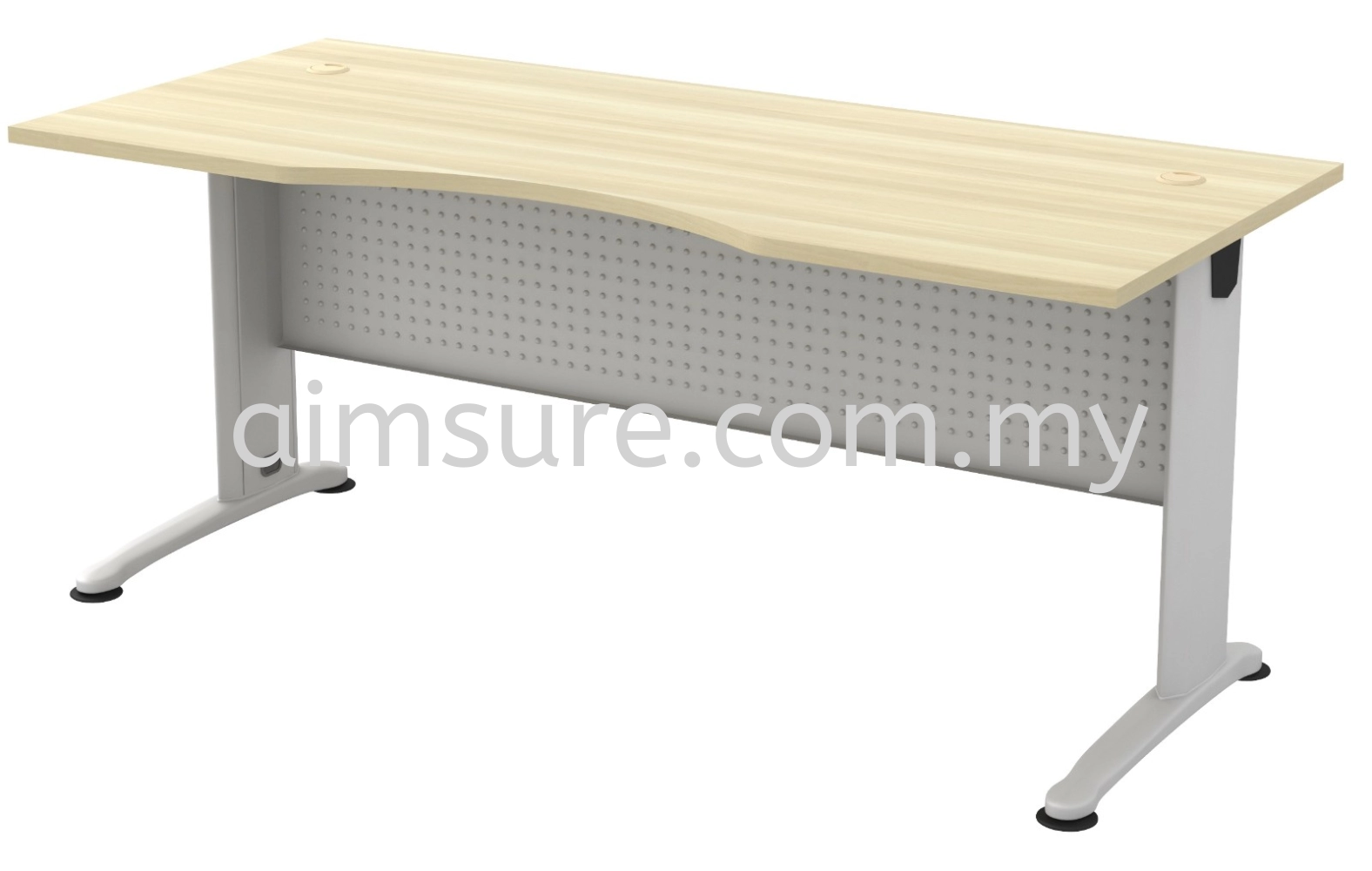 Standard executive table with white metal leg AIM11BMB