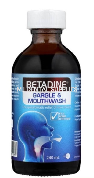 BETADINE GARGLE & MOUTHWASH 1% - 240ml Mouthwash/Mouthrinse Dentistry  Material Selangor, Malaysia, Kuala Lumpur (KL),