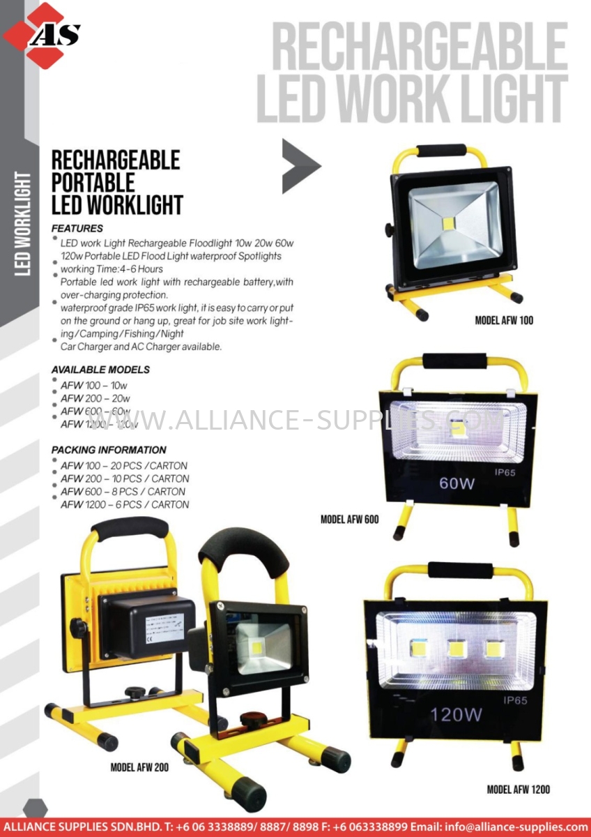 Rechargeable LED Work Light Mobile Professional Lights INDUSTRIAL