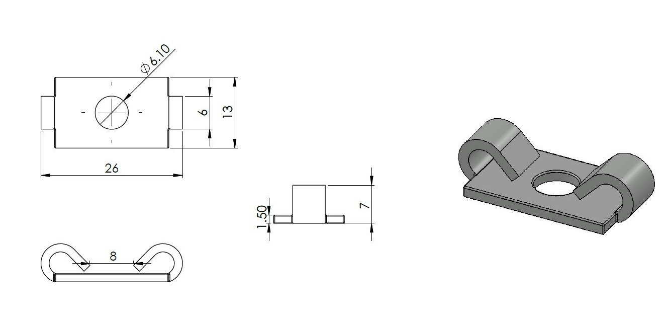 C Connector for Aluminium Profile P6 Series