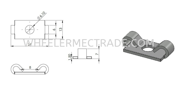 C Connector for Aluminium Profile P6 Series C-Connector Aluminium Profile Accessories Aluminium Profile Singapore, Malaysia, Johor Bahru (JB), Indonesia, Ulu Tiram Supplier, Suppliers, Supply, Supplies | WHEELER MECTRADE (S) PTE LTD