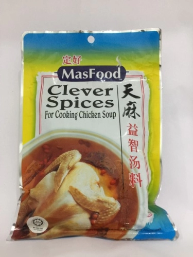 MasFood Clever Spices for Cooking Chicken Soup 110g 定好 天麻益智汤料 Rempah Sup Pandai 