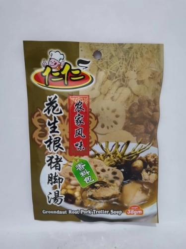 RENREN Groundnut Root Pork Trotter Soup 38g 仁仁 花生根猪脚汤香料包 Sachet Sup Knuckle Daging Akar Kacang 3