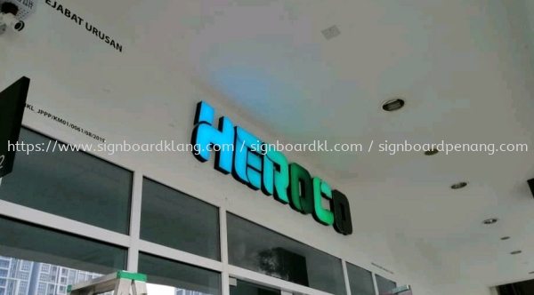 Heroco 3D led channel box up frontlit signage at selayang Kuala Lumpur  3D LED Signage Kuala Lumpur (KL), Malaysia Pembinaan, Pasang, Pembekal | Great Sign Advertising (M) Sdn Bhd