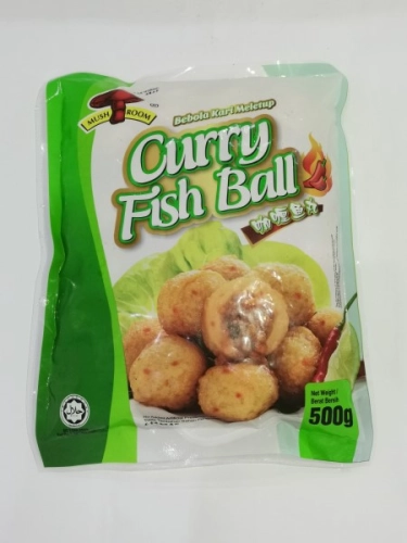 MUSHROOM Vegie Curry Fish Ball 500g 咖喱鱼丸 Bebola Kari Meletup