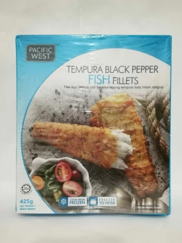 PACIFIC Blackpepper Tempura Fish Fillets 425g 黑胡椒鱼肉天妇罗  Filet Ikan Tempura Lada Hitam 