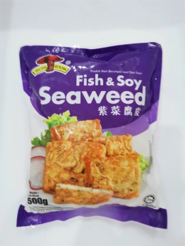 MUSHROOM Fish & Soy Seaweed 500g  紫菜腐皮 Produk Ikan Berumpai Laut & Soya