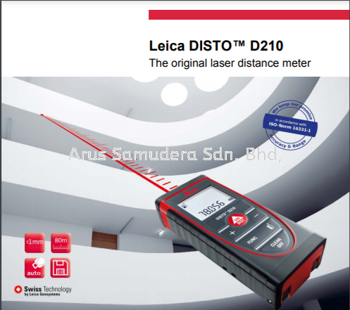 LEICA DISTO D210 LASER DISTANCE MEASURE METER 80M TEST EQUIPMENT Malaysia, Perak Supplier, Suppliers, Supply, Supplies | Arus Samudera Sdn Bhd