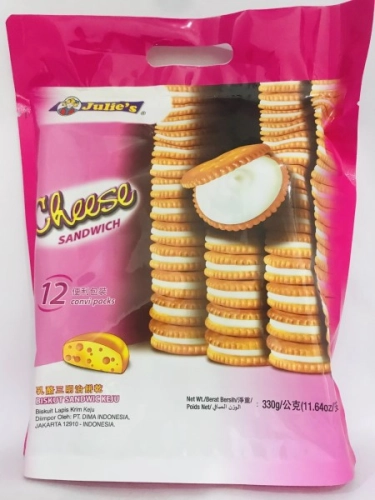 JULIE'S CHEESE SANDWICH 300G 乳酪三明治饼干