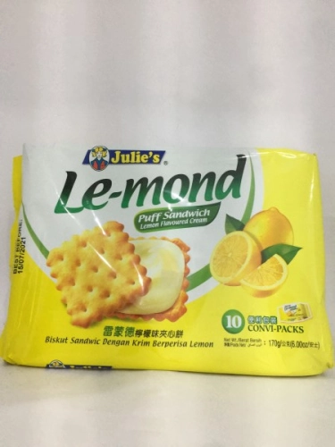 Julie's Le-Mond Puff Sandwich Lemon Flavoured Cream 170g 