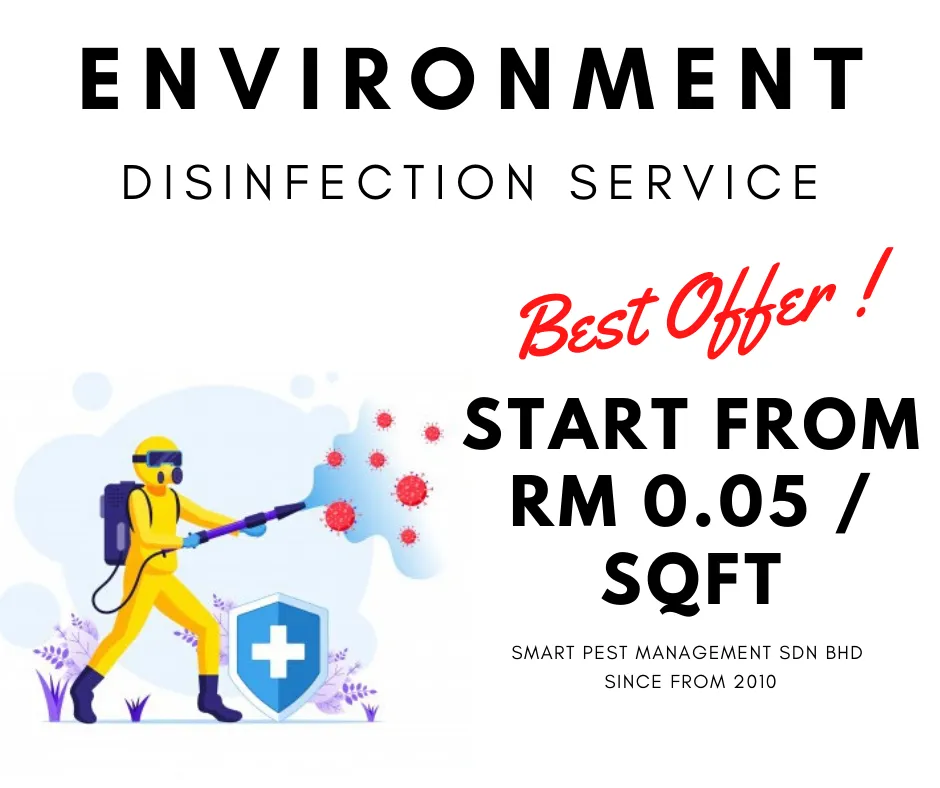 Disinfection Service Just Only Start From RM 0.05 / Sqft