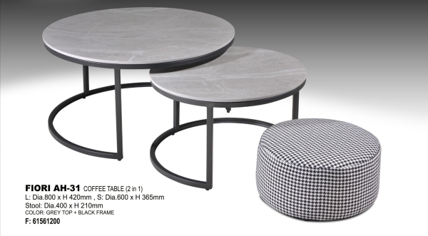 Coffee table & side table with stool Coffee table  Living Melaka, Malaysia Supplier, Suppliers, Supply, Supplies | GOODMARK FURNITURE CENTRE SDN BHD