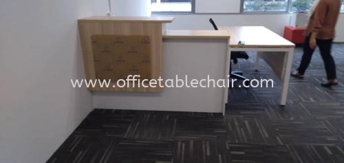 DELIVERY & INSTALLATION RECEPTION COUNTER TABLE B-SET 1800 OFFICE FURNITURE ZON PERINDSTRIAN PJCT, PETALING JAYA