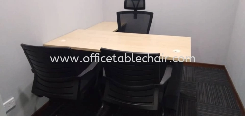 DELIVERY & INSTALLATION 5' WRITNG TABLE GT 157 WITH SIDE CABINET GS 303, WILLY 2 HIGH BACK CHAIR & VISITOR CHAIR OFFICE FURNITURE DAMANSARA KIM, PETALING JAYA