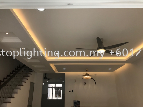  Promosi Cornice Siap Wiring + Led Downlight ~ No XX , Jalan Abadi 6 , Rini Homes 1 . Taman Mutiara Rini  Johor Bahru JB Skudai Renovation | One Stop Lighting & Renovation