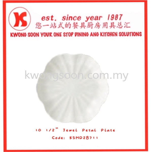 10 1/2 Jewel Petal Plate JEWEL COLLECTION High Density Glaze Melamine Plate Bowl  Tableware Johor Bahru (JB), Malaysia, Johor Jaya Supplier, Wholesaler, Retailer, Supply | Kwong Soon Trading Co.