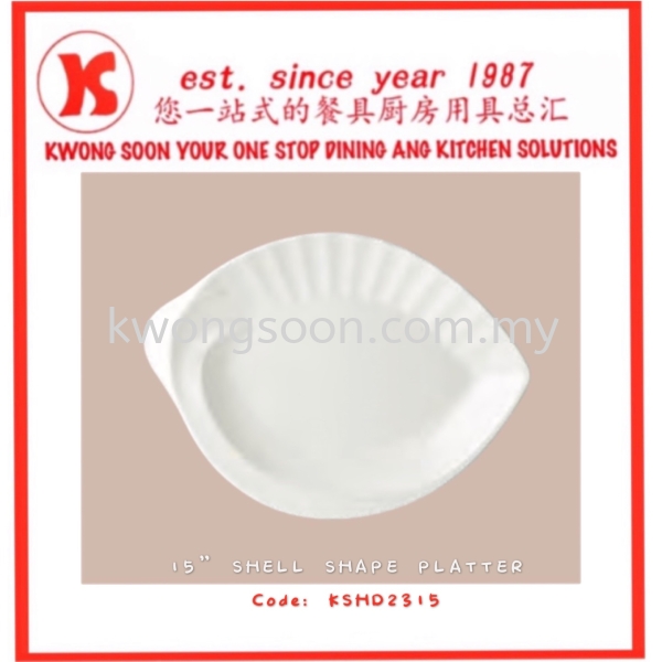 15" SHELL SHAPE PLATTER COUPE COLLECTION High Density Glaze Melamine Plate Bowl  Tableware Johor Bahru (JB), Malaysia, Johor Jaya Supplier, Wholesaler, Retailer, Supply | Kwong Soon Trading Co.