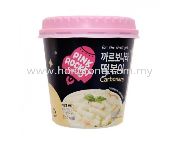 PINK ROCKET TOPOKKI CUP 120G-CARBONARA