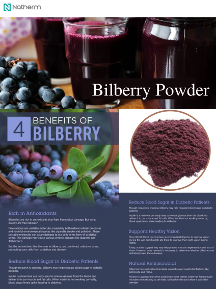 BILBERRY EXTRACT POWDER Halal ingredients Malaysia, Selangor, Kuala Lumpur (KL), Semenyih Manufacturer, Supplier, Supply, Supplies | Natherm Group Sdn Bhd