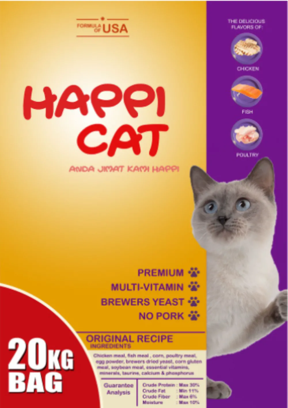 HAPPI CAT CAT FOOD 20kgs