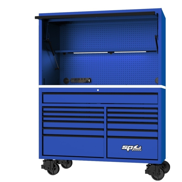 59" USA SUMO SERIES ROLLER CABINET & POWER TOP HUTCH COMBO - BLUE/BLACK SP44740BL USA Sumo Series Storage Solution Malaysia, Selangor, Kuala Lumpur (KL), Subang Jaya Supplier, Supply, Supplies, Distributor | SP Tools Sdn Bhd