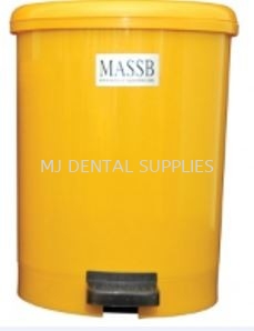 PEDAL OPERATED CLINICAL WASTE BIN, YELLOW, 18LITER/UNIT, MEDICAL APPARATUS