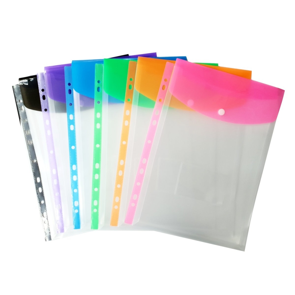 A4 Expandable Button File (Top Open) -1pc- Expanding File Filing ...