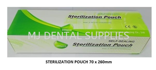 STERILIZATION POUCHES 70 X 260MM Sterilization Pouches Disposable Selangor, Malaysia, Kuala Lumpur (KL), Shah Alam Supplier, Distributor, Supply, Supplies | MJ Dental Supplies