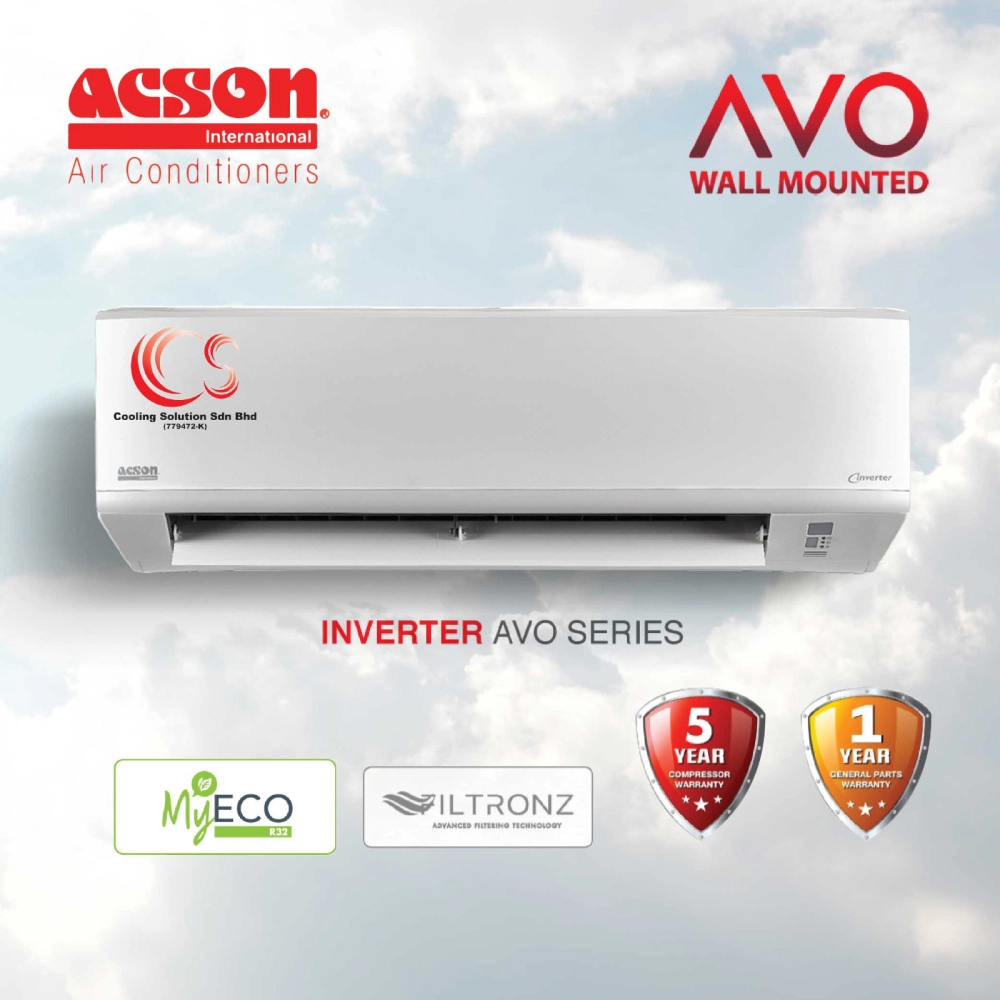 (A3WMY10N) Acson Air Conditioner Inverter R32 1.0HP - 2.5HP + My Eco + Advance Filtering Technology (Deliver by seller within Klang Valley area)