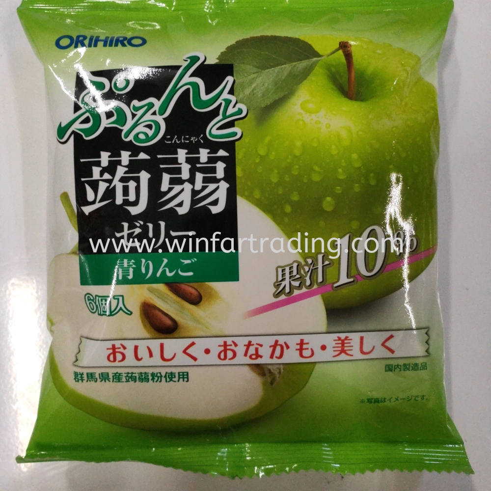 ORIHIRO KONJAK JELLY GREEN APPLE 6 PES BC 4571157258416