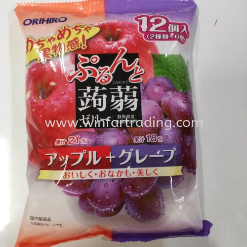 ORIHIRO KONJAK JELLY APPLE &GRAPE 12PES BC 4571157255408