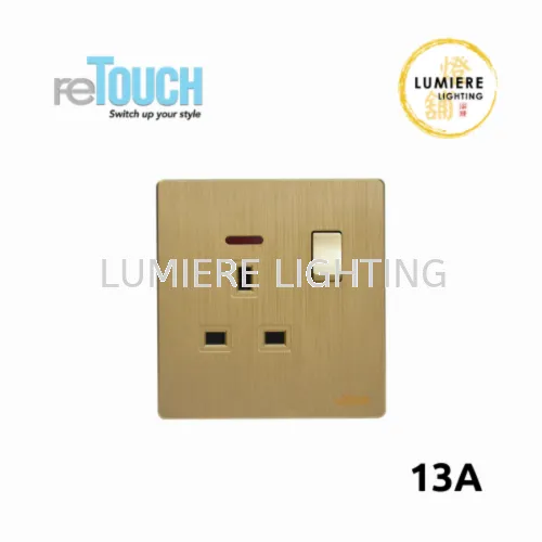 Retouch Switch 13a/13a USB Texture Gold