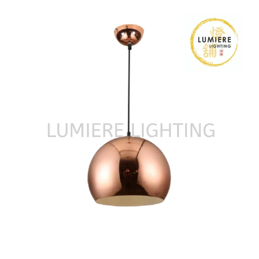 Nordic Minimalist Rose Gold Globe Design