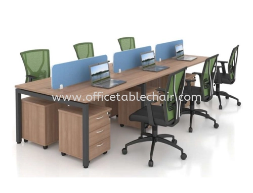 OPEN CONCEPT 6 WORKSTATION 2 WITH MOBILE PEDESTAL 3D 1