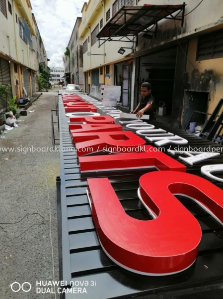 Gemilang aluminum trim casing 3D LED channel box up lettering frontlit sigange at kajang Kuala Lumpur Aluminum Ceiling Trim Casing 3D Box Up Signboard Kuala Lumpur (KL), Malaysia Pembinaan, Pasang, Pembekal | Great Sign Advertising (M) Sdn Bhd