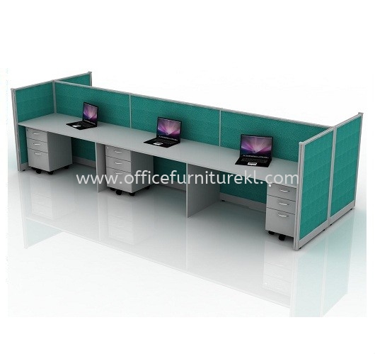 CLUSTER OF 6 OFFICE PARTITION WORKSTATION 1 - Partition Workstation Kawasan Perindustrian Temasya | Partition Workstation Subang 2 | Partition Workstation Puncak Kiara