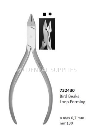 BIRD BEAK LOOP FORMING PLIER, 130MM #732430, CORICAMA Orthodontics Pliers Orthodontic Selangor, Malaysia, Kuala Lumpur (KL), Shah Alam Supplier, Distributor, Supply, Supplies | MJ Dental Supplies
