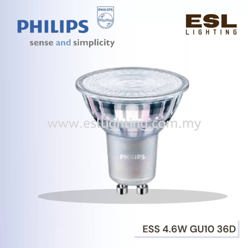 PHILIPS Essential LED 4.6-50W GU10 36D (Non-Dimmable)