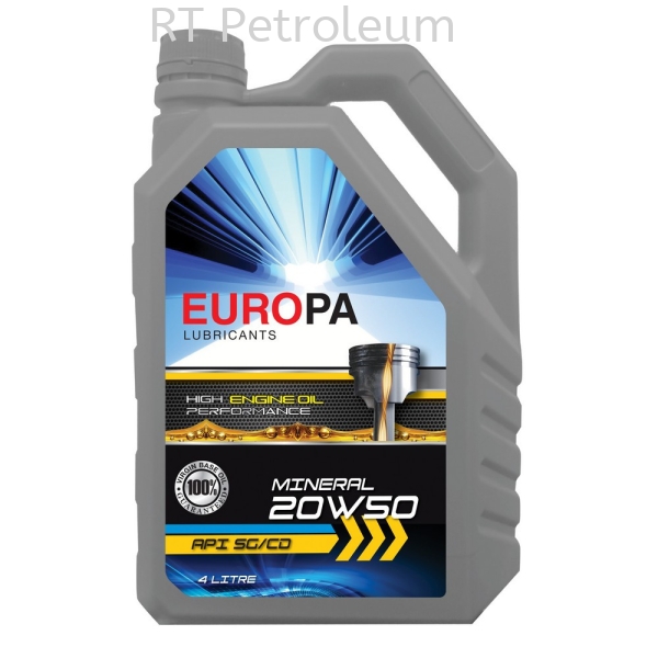 EUROPA 20W50 MINERAL [81] EUROPA AUTOMOTIVE LUBRICANTS Malaysia, Singapore, Selangor, Kuala Lumpur (KL), Perak Supplier, Suppliers, Supply, Supplies | RT PETROLEUM SDN BHD