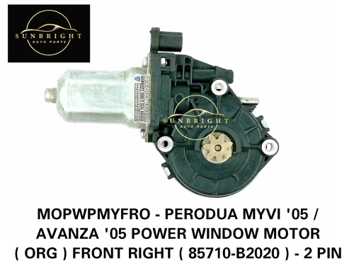 MOPWPMYFRO - PERODUA MYVI '05 / AVANZA '05 POWER WINDOW MOTOR ( ORG ) FRONT RIGHT ( 85710-B2020 ) - 2 PIN