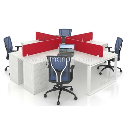 CLUSTER OF 4 OFFICE PARTITION WORKSTATION - bangsar | seputeh | cheras